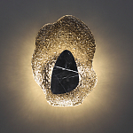 Бра с волнообразным стеклянным плафоном и вставкой из мрамора Liquid Stone варинант исполнения - 14 | Loft Concept в Брянске