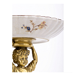 Чаша с цветочным орнаментом на ножке в виде бронзового ангела Eden Garden варинант исполнения - 3 | Loft Concept в Брянске