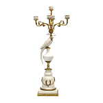 Подсвечник белый Попугай из фарфора с бронзовыми элементами Eden Garden варинант исполнения - 3 | Loft Concept в Брянске