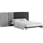 Кровать с большим мягким изголовьем Unity Dark Grey Bed варинант исполнения - 1 | Loft Concept в Брянске