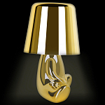 Настольная лампа фигурная золотого цвета с гладким абажуром Высота 16 см Sophia варинант исполнения - 7 | Loft Concept в Брянске