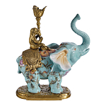 Подсвечник в виде слона из фарфора с бронзовыми элементами Elephant in the Garden of Eden варинант исполнения - 4 | Loft Concept в Брянске