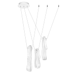 Подвесной светильник белого цвета с 3-мя изогнутыми плафонами Flow Loop варинант исполнения - 2 | Loft Concept в Брянске