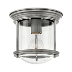 Потолочный светильник для ванных комнат с цилиндрическим стеклянным плафоном и одной лампой Hinkley варинант исполнения - 1 | Loft Concept в Брянске