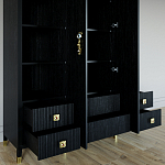 Большой шкаф с витриной Elsa Dreams Black варинант исполнения - 4 | Loft Concept в Брянске