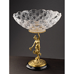 Чаша стеклянная прозрачная на бронзовой подставке с фигуркой девушки Eden Garden варинант исполнения - 5 | Loft Concept в Брянске