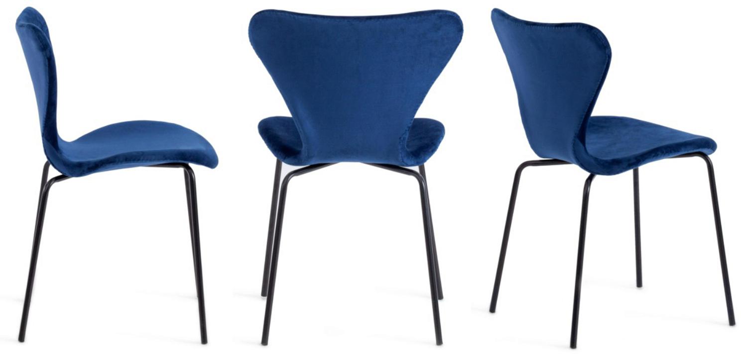 Стул Julissa Blue Chair флок Стул Julissa Blue Chair флок - Loft-Concept в Брянске