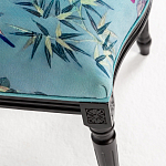 Стул из массива бука бирюзовый с изображением птиц и цветов Turquoise Chinoiserie Birds Garden Chair варинант исполнения - 5 | Loft Concept в Брянске