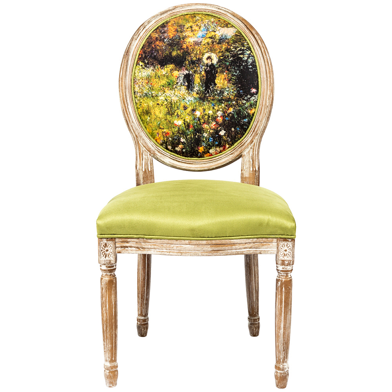 Стул из натурального бука с цветочным принтом Impressionism in Color Мульти в Брянске | Loft Concept 