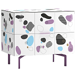 Тумба белая с рисунком Grande Graphstones варинант исполнения - 1 | Loft Concept в Брянске