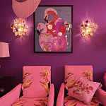 Картина Фламинго вышивка бисер Flamingo Beaded Wall Art варинант исполнения - 2 | Loft Concept в Брянске