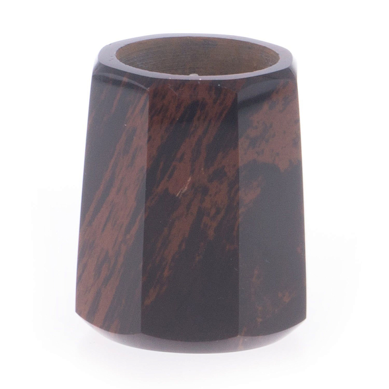 Подсвечник из натурального камня обсидиан со свечой Stone Candlestick Коричневый Подсвечник из натурального камня обсидиан со свечой Stone Candlestick Коричневый в Брянске | Loft Concept
