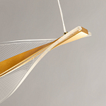 Люстра линейная с изогнутым плафоном Wave Line варинант исполнения - 9 | Loft Concept в Брянске