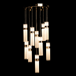 Люстра каскадная с прозрачными цилиндрическими плафонами Jenae Glass Tube Lighting варинант исполнения - 3 | Loft Concept в Брянске