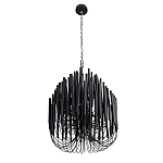 Люстра черная с несколькими ярусами деревянных палочек Bright Wooden Chandelier варинант исполнения - 3 | Loft Concept в Брянске