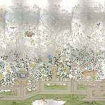 Обои ручная роспись Temple Newsam White Gold gilded silk варинант исполнения - 2 | Loft Concept в Брянске