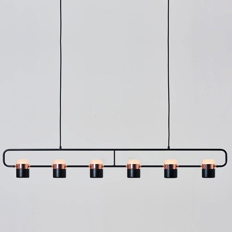 Люстра Seeddesign Ling PL6 Linear Suspension Light Черный Медь Белый Золотой в Брянске | Loft Concept 