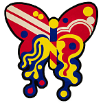 Дизайнерский ковер в виде бабочки Poltronova Tappeto Farfalla Rug варинант исполнения - 1 | Loft Concept в Брянске