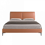 Кровать двуспальная коричневая из экокожи Modern Look варинант исполнения - 3 | Loft Concept в Брянске
