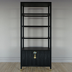 Стеллаж со стеклянными полками Elsa Dreams Black варинант исполнения - 5 | Loft Concept в Брянске