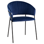 Стул в велюре синего цвета Horizon варинант исполнения - 1 | Loft Concept в Брянске