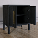 Тумбочка Primo с дверцами шпон Черный дуб варинант исполнения - 4 | Loft Concept в Брянске