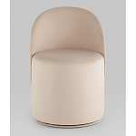 Пуф Loreen со спинкой вращающийся велюр молочный варинант исполнения - 4 | Loft Concept в Брянске