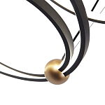 Люстра подвесная светодиодная с 4-мя кольцами черный металл Ring Horizontal варинант исполнения - 3 | Loft Concept в Брянске