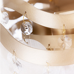 Бра с белыми перламутровыми подвесками и золотистыми волнистыми элементами SHELL варинант исполнения - 3 | Loft Concept в Брянске