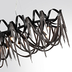 Люстра подвесная линейная с переплетенными металлическими лентами и цепочками Atlantis Chain варинант исполнения - 3 | Loft Concept в Брянске