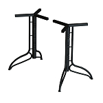 Обеденный стол с прямоугольной столешницей из стекла на черных металлических ножках White Marble варинант исполнения - 5 | Loft Concept в Брянске