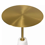 Кофейный столик с круглой столешницей на белом мраморном основании Original Foundation варинант исполнения - 4 | Loft Concept в Брянске