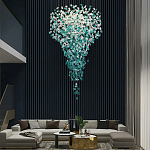 Люстра зеленая каскадная Green Light CascadeDroplet Chandelier варинант исполнения - 2 | Loft Concept в Брянске