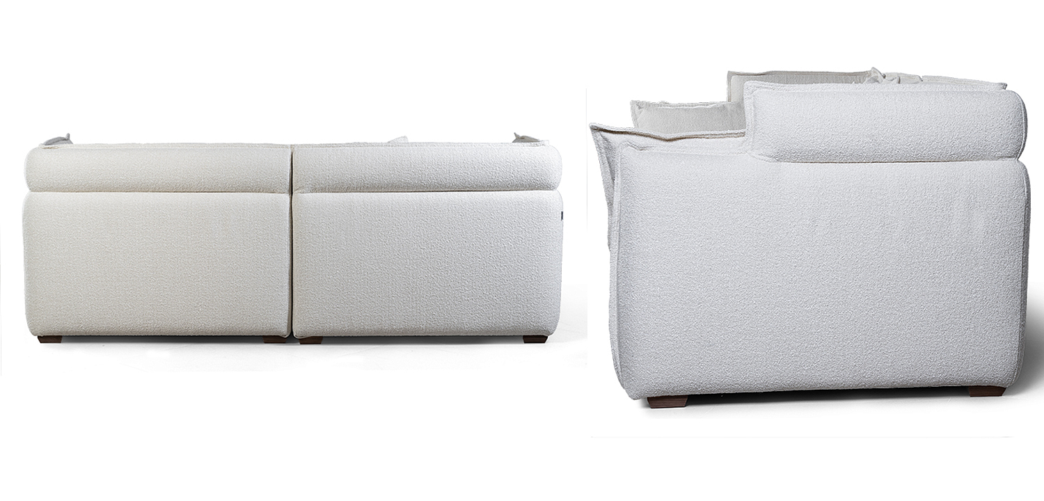 Диван с обивкой из ткани букле Salman Boucle White Sofa Белый Диван с обивкой из ткани букле Salman Boucle White Sofa Белый - Loft-Concept в Брянске