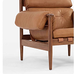 Кресло с деревянным каркасом и обивкой из натуральной кожи Medieval Furniture варинант исполнения - 6 | Loft Concept в Брянске