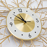 Часы настенные из металла золотые с белым циферблатом Current Time варинант исполнения - 2 | Loft Concept в Брянске