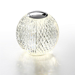 Настольная лампа с прозрачным шарообразным плафоном на цилиндрической подставке Crystal Globule варинант исполнения - 8 | Loft Concept в Брянске