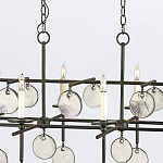 Люстра подвесная с 8-ю лампами и стеклянными круглыми подвесками Currey & Company варинант исполнения - 6 | Loft Concept в Брянске