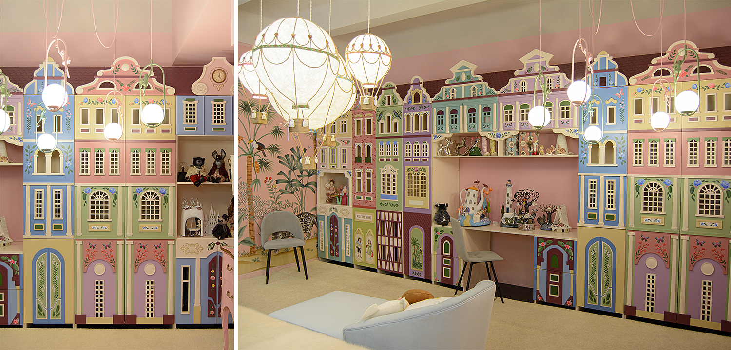 Шкаф Colorful Houses ручная роспись Шкаф Colorful Houses ручная роспись - Loft-Concept в Брянске