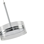 Подвесной светильник с прозрачным плафоном цилиндрической формы из акрила и стекла с пультом для регулировки света Glass Lamp Chromium варинант исполнения - 1 | Loft Concept в Брянске