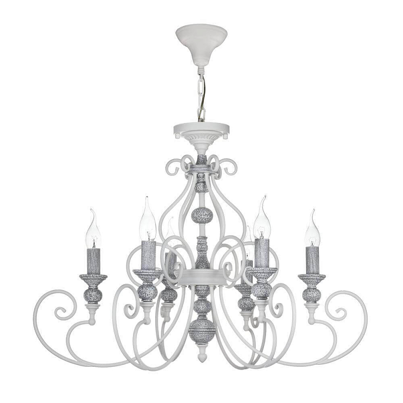 Люстра Mocenigo Chandelier White Белый Серый Люстра Mocenigo Chandelier White Белый Серый в Брянске | Loft Concept