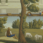 Обои ручная роспись Monuments of Paris Roberts on Sepia scenic paper варинант исполнения - 1 | Loft Concept в Брянске