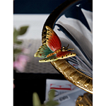 Чаша из прозрачного стекла с бронзовым рельефным ободком Eden Garden варинант исполнения - 5 | Loft Concept в Брянске