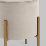 Бежевый пуф на золотистых ножках SANJAY варинант исполнения - 3 | Loft Concept в Брянске