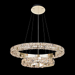 Люстра из 2-х колец с мозаичным хрустальным оформлением Sparks of Crystal варинант исполнения - 1 | Loft Concept в Брянске