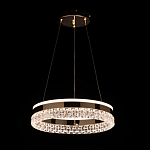 Люстра в виде кольца золотого цвета с прозрачными вставками Radiant Rail варинант исполнения - 3 | Loft Concept в Брянске