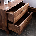 Прикроватный деревянный столик с ящиками Moon Walnut Furniture варинант исполнения - 3 | Loft Concept в Брянске