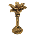 Подсвечник в форме пальмы с резными листьями и текстурным основанием Golden palm leaves варинант исполнения - 1 | Loft Concept в Брянске
