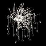 Бра с лучеобразным основанием и подвесками из прозрачного стекла в виде длинных капель Droplet Chandelier варинант исполнения - 10 | Loft Concept в Брянске