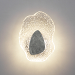 Бра с волнообразным стеклянным плафоном и вставкой из мрамора Liquid Stone варинант исполнения - 3 | Loft Concept в Брянске